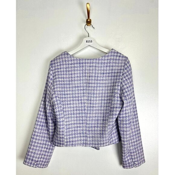 FAVORITE DAUGHTER  The Dasha Houndstooth Check Top in Lilac Tweed Size US 10 - Picture 10 of 14
